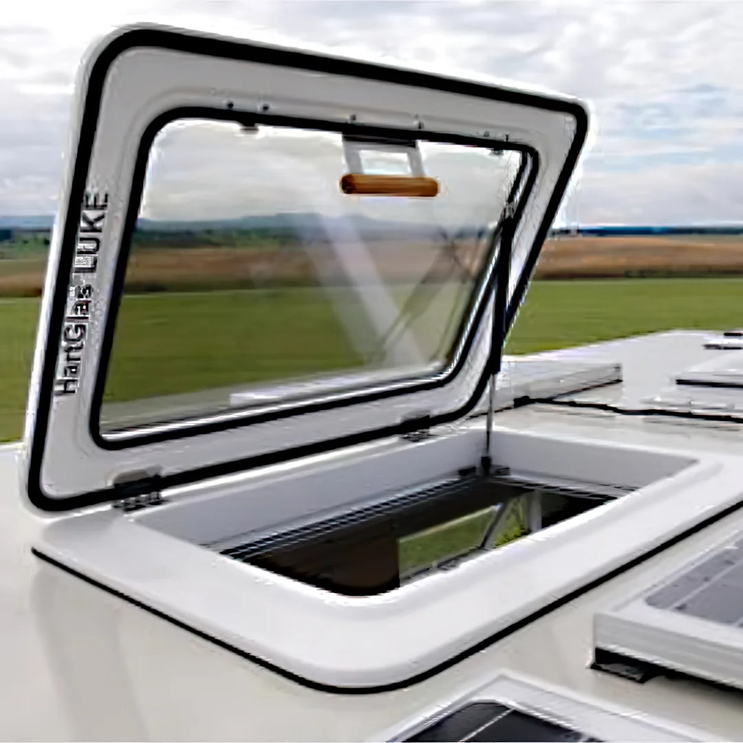 Echtglas Dachfenster für Expeditionsmobile inkl. Kombirollo – KCT