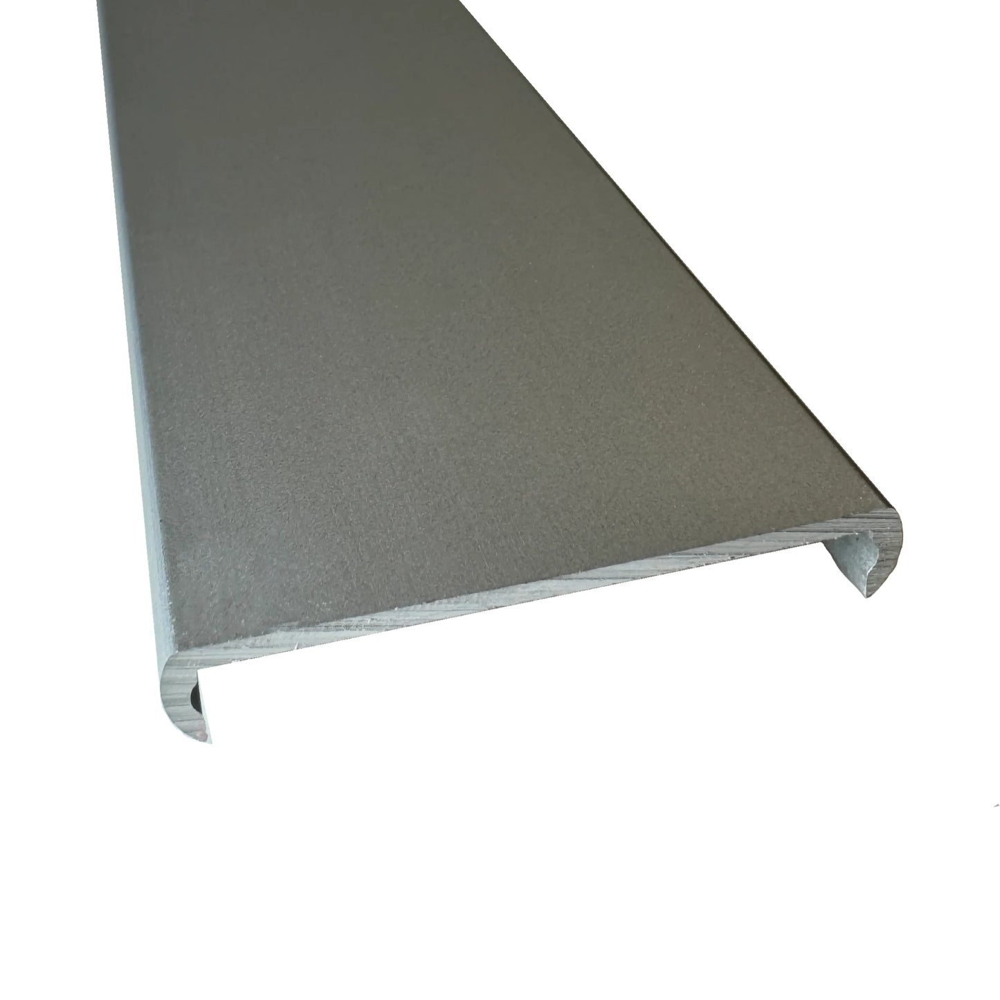 Aluminium Platteneinfassprofil – 38 mm – Edelstahlfarbig eloxiert – 5000 mm – Boxmanufaktur